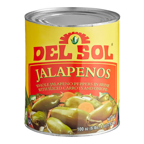 DEL SOL WHOLE JALAPENO PEPPERS 6/10