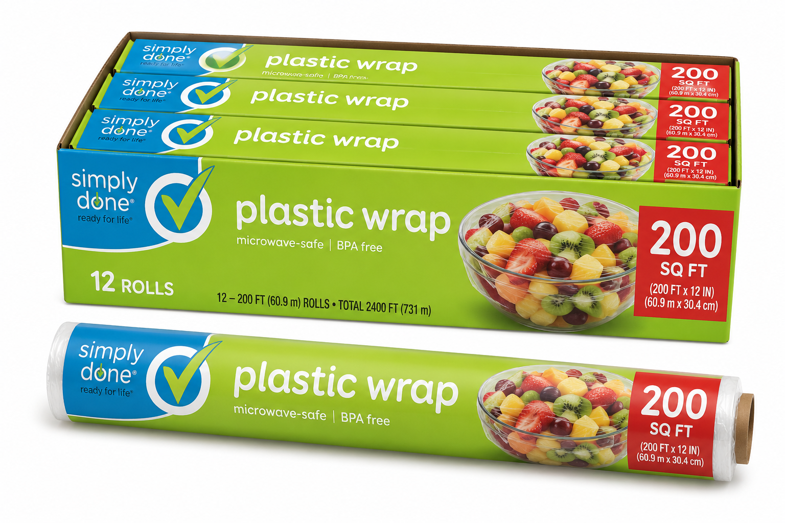 SIMPLY DONE PLASTIC WRAP 12/200FT