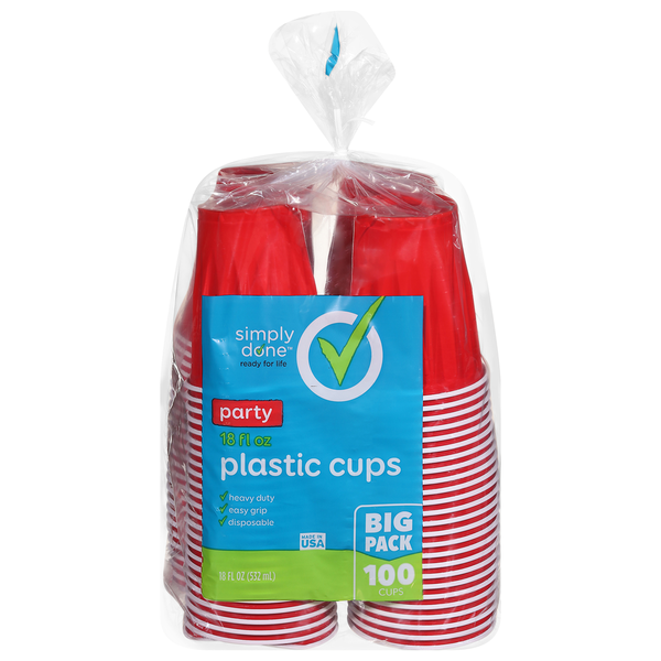 SIMPLY DONE PLASTIC CUPS 16OZ 6/100CT
