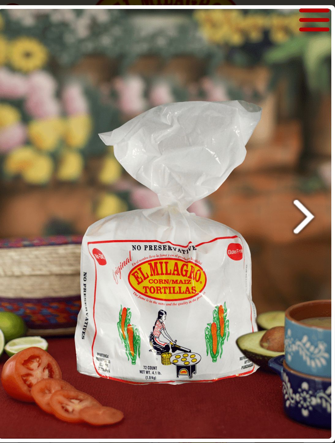 EL MILAGRO CORN TORTILLA 6/72CT AZUL