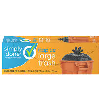 SIMPLY DONE TRASH BAG FLAP 30GA