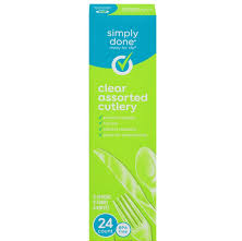 SIMPLY DONE CLEAR KNIVES 24/24CT