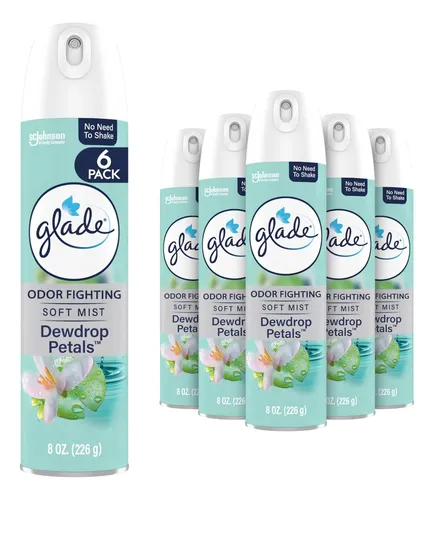 GLADE AIR FRESHENER SPRAY DEWDROP PETALS  6/8 OZ