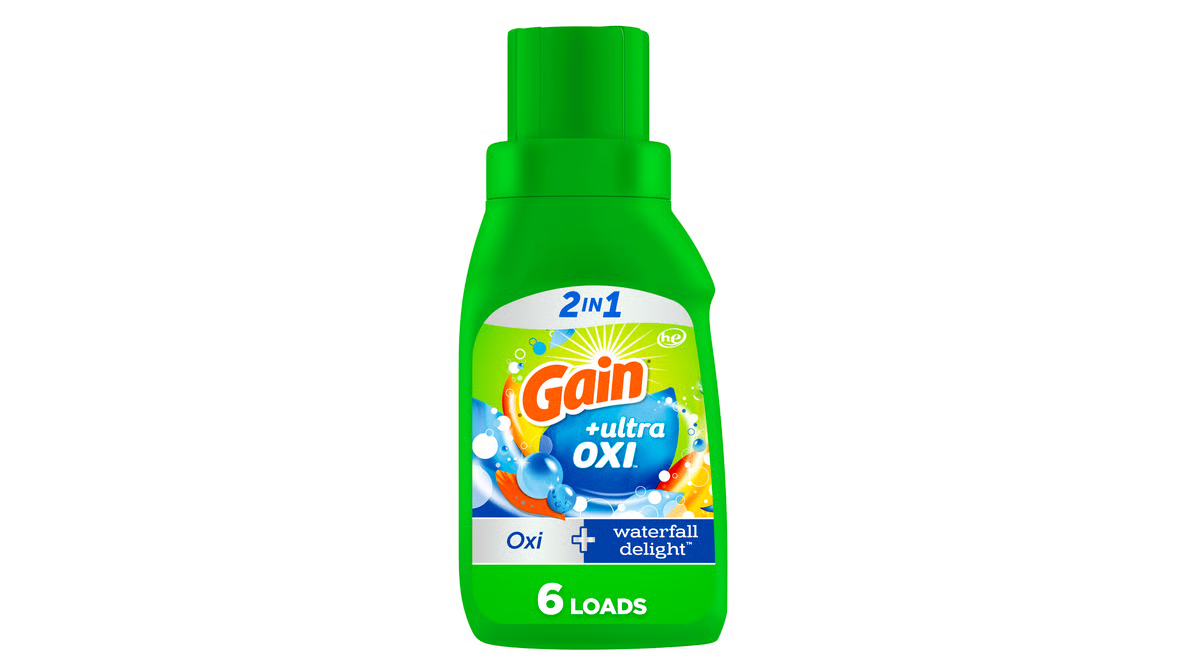 GAIN LIQUID DETERGENT  ULTRA OXI 6 LOADS WATERFALL DELIGHT 2-IN-1 12/10 OZ