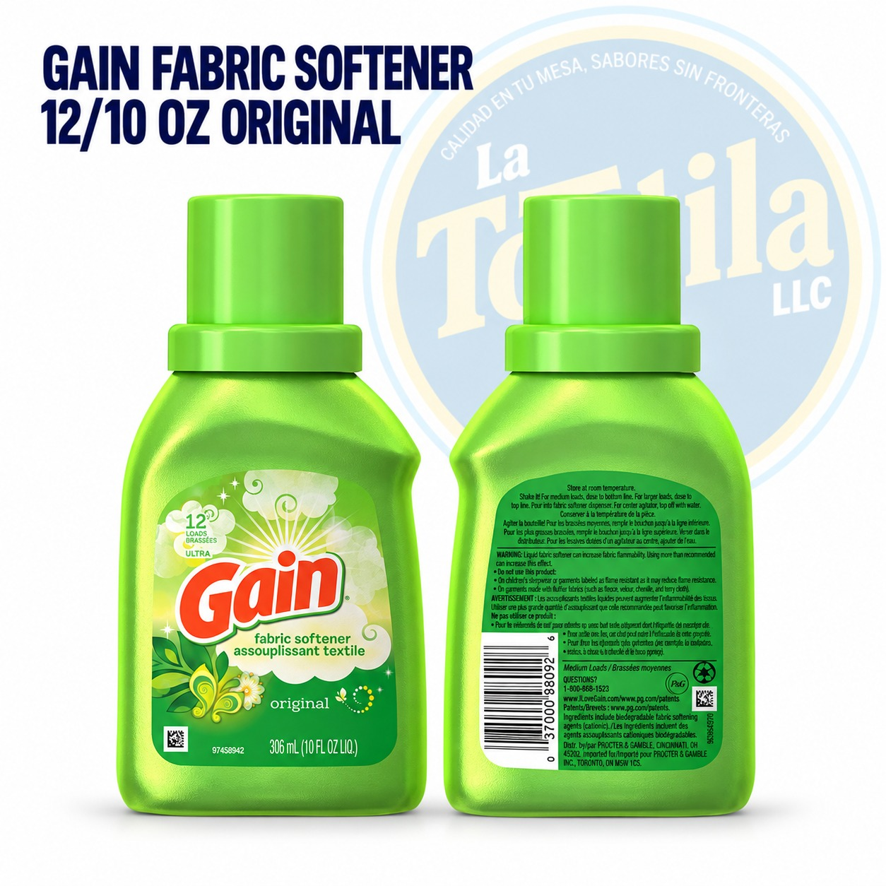 GAIN FABRIC SOFTENER 12/10 OZ ORIGINAL