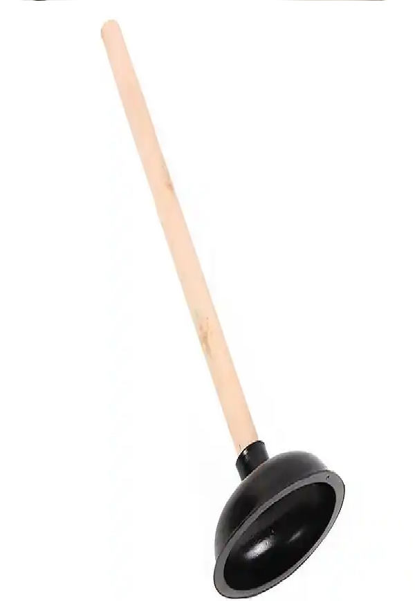 EZDUZZIT PLUNGER 5 IN WITH 1/18 INCH WOODEN HANDLE ASSORTED.BLACK & BROWN (UND)