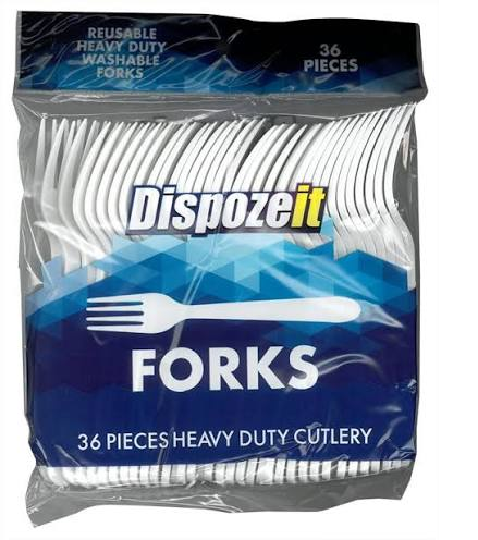 DISPOZEIT CUTLERY FORK (HEAVY DUTY) 48/36 CT