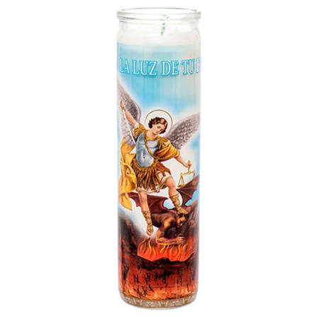CANDLE VEL-MEX  SAN MIGUEL ARCANGEL WHITE (MICH) 12/1 CT