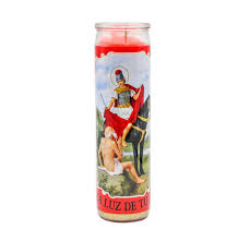 CANDLE VEL-MEX CILINDRO SAN MARTIN CABALLERO ROJO 12 CT