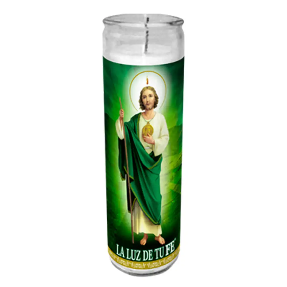 CANDLE VEL-MEX CILINDRO SAN JUDAS WHITE 12 CT