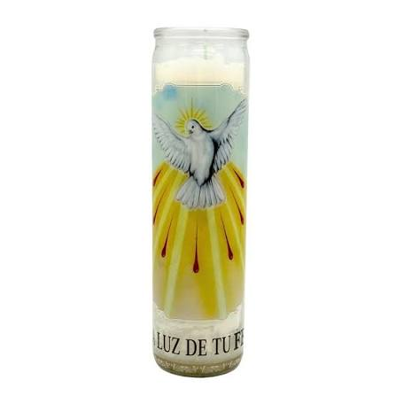 CANDLE VEL-MEX ESPIRTU SANTO WHITE 12 CT