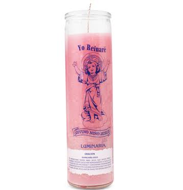 CANDLE VEL-MEX CILINDRO DIVINO NINO ROSA 12 CT