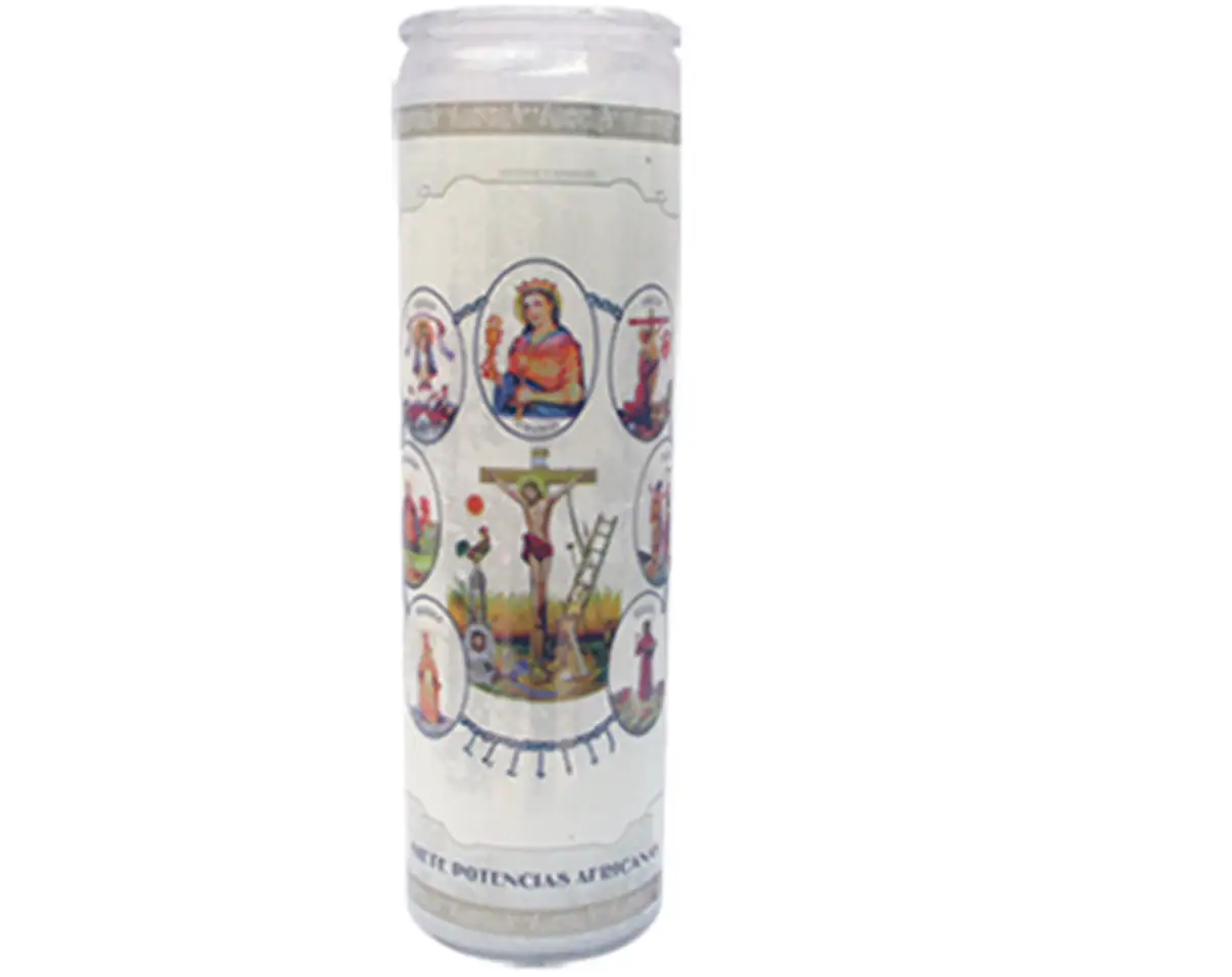 CANDLE VEL-MEX 7 POTENCIAS AFRICANAS WHITE 1/12 CT