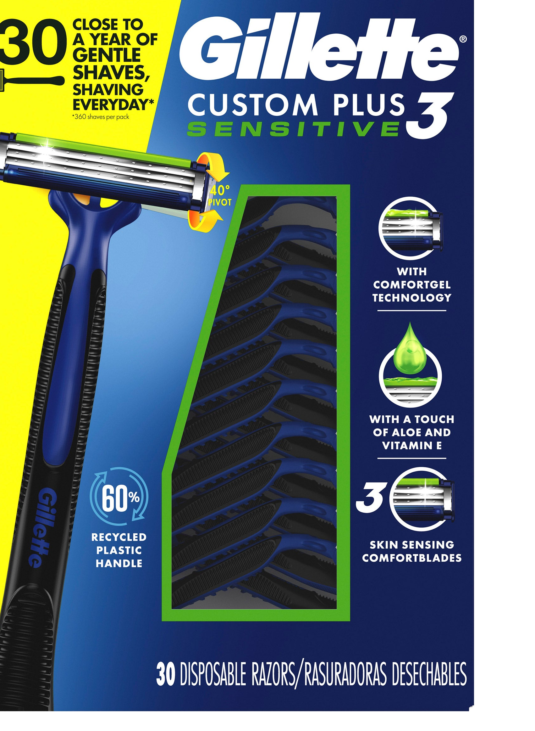 GILLETTE RAZOR 30 CT BOX