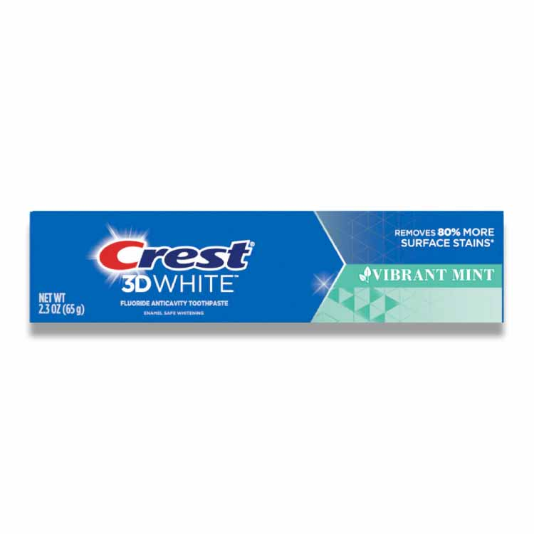 CREST TOOTHPASTE  WHITE VIBRANT MINT 24/2.3 OZ 3D