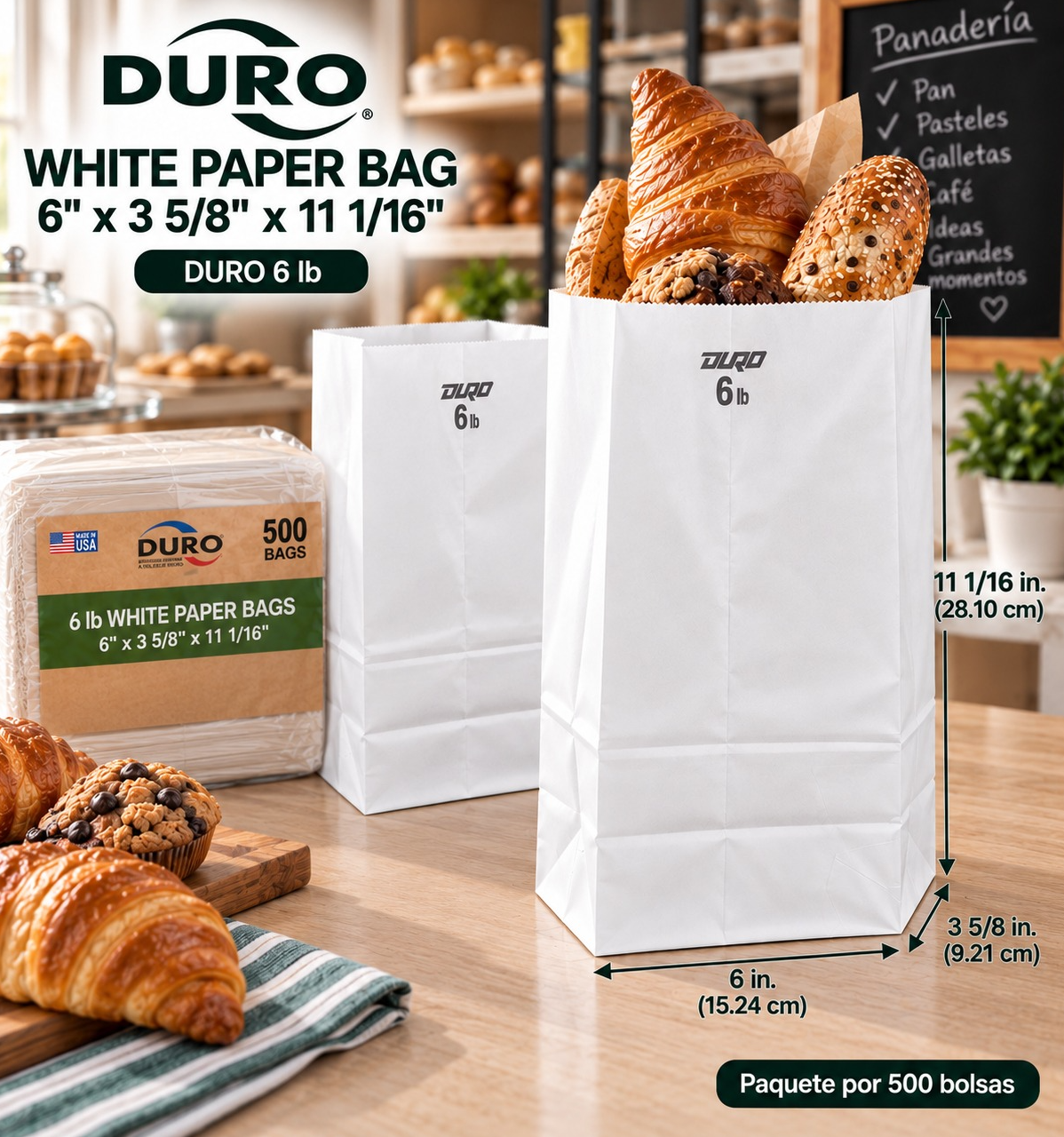 FS PAPER BAG WHITE 6*3 #4