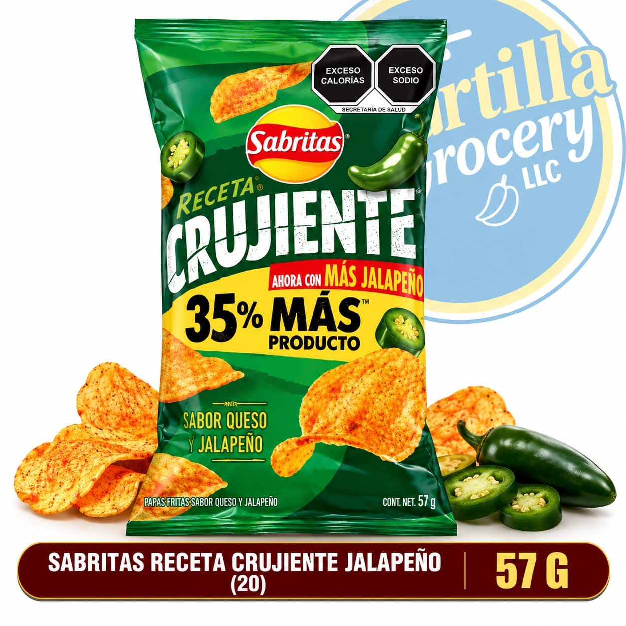 SABRITAS RECETA CRUJIENTE JALAPENO (20)