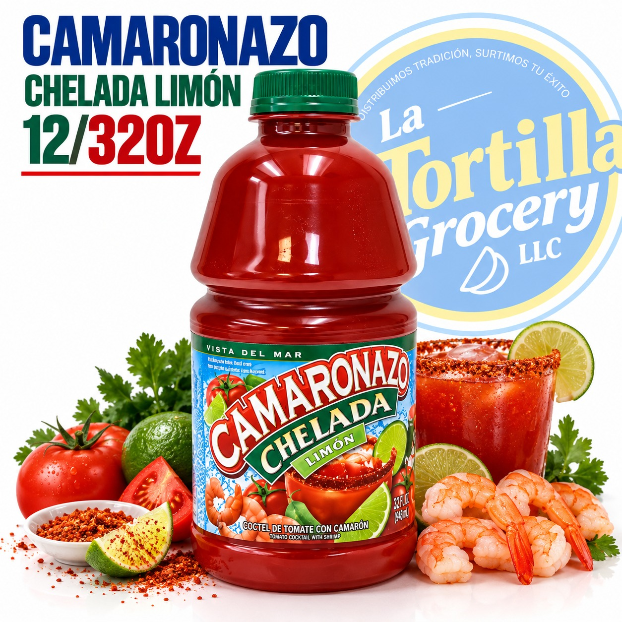 CAMARONAZO CHELADA LIME 12/32 OZ