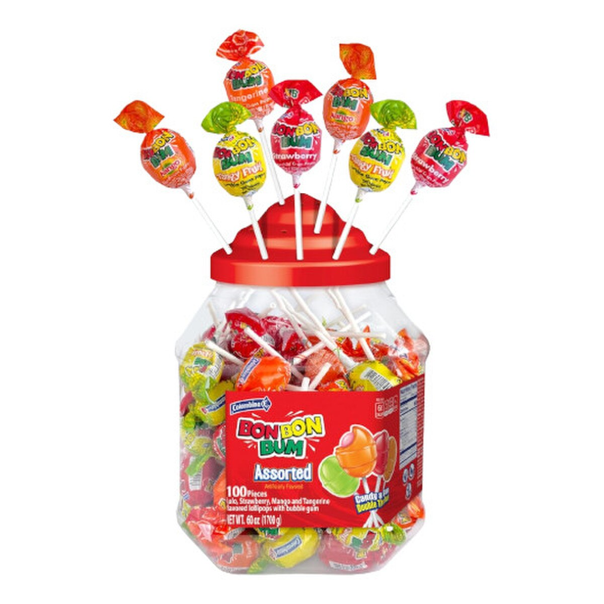 BON BON BUM ASSORTED 6/100 PK 60 OZ