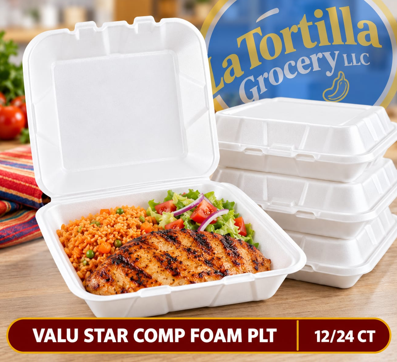 VALU STAR COMP FOAM PLT 12/24 CT