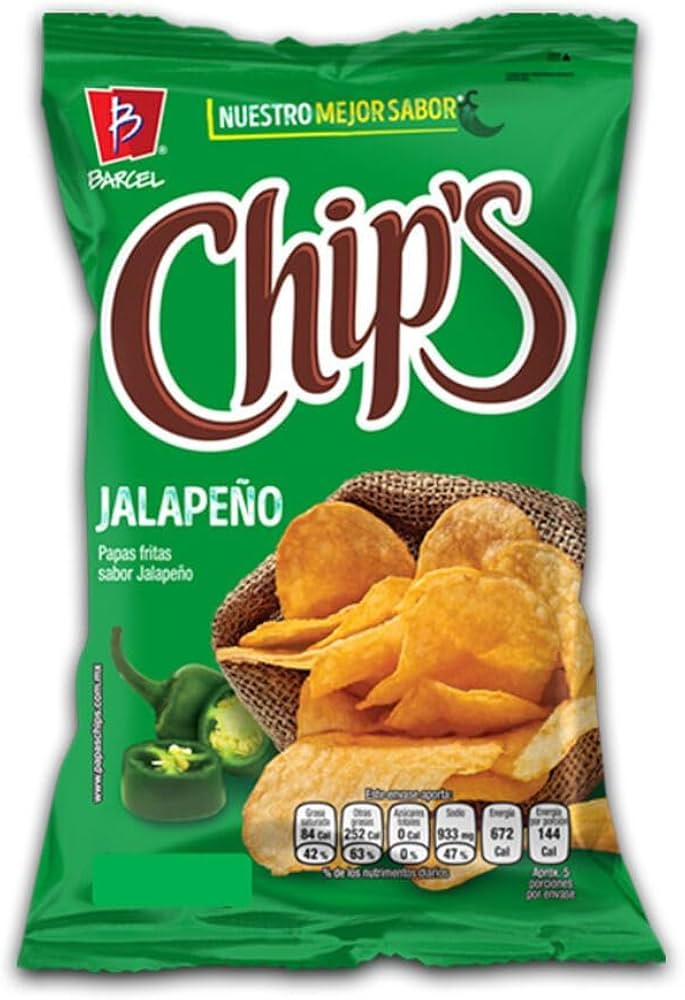 SABRITAS CHIPS VERDES JALAPEÑO BARCEL 170G (14)