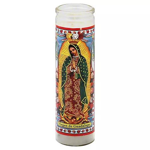 CANDLE BRILUX VIRGEN DE GUADALUPE  VERDE 12 CT