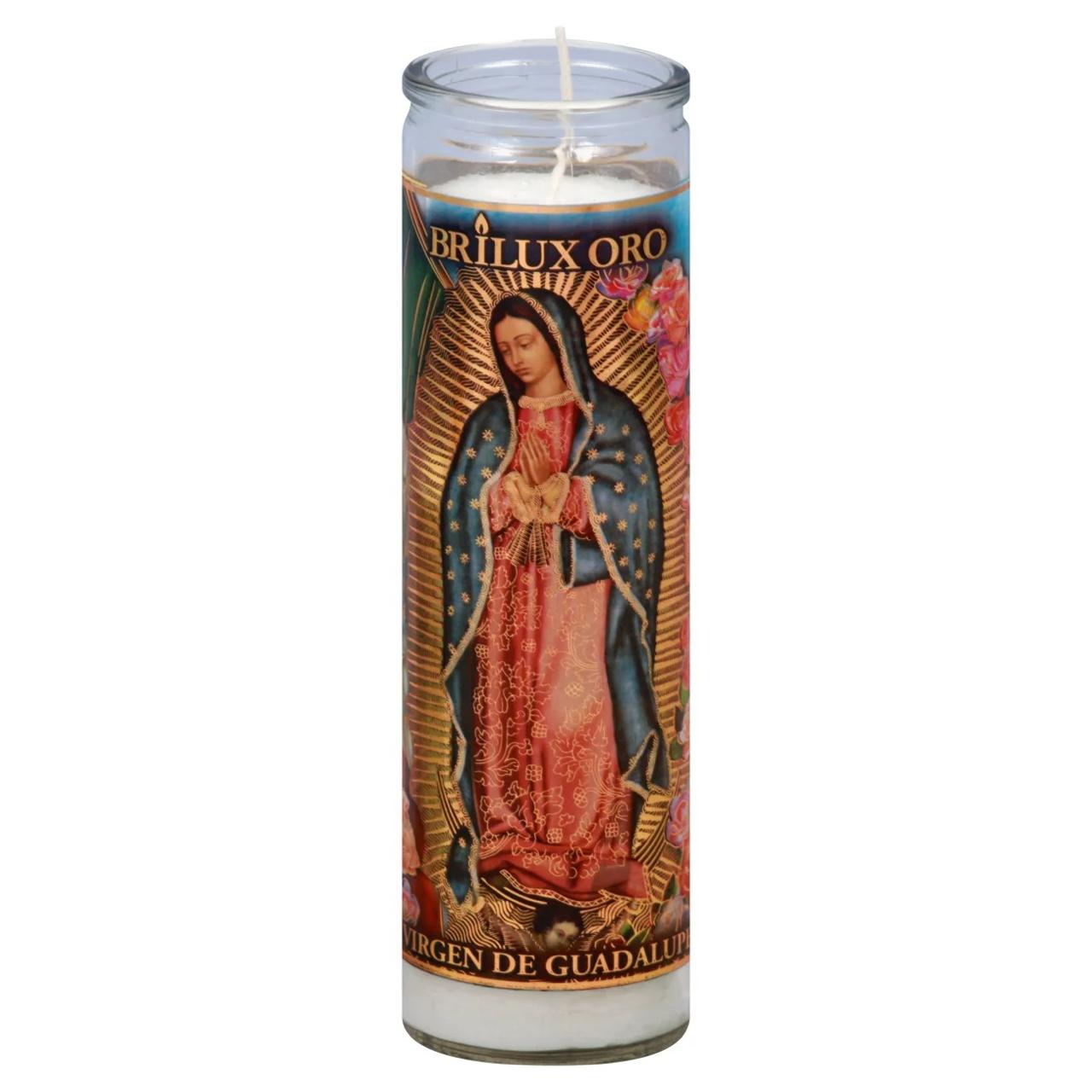 CANDLE BRILUX VIRGEN DE GUADALUPE 12 CT
