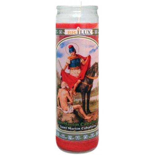 CANDLE BRILUX SAN MARTIN CABALLERO RED  12 CT