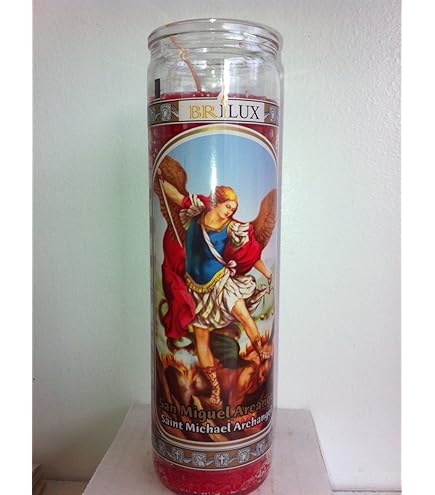 CANDLE BRILUX SAN MIGUEL ARCANGEL RED  12 CT