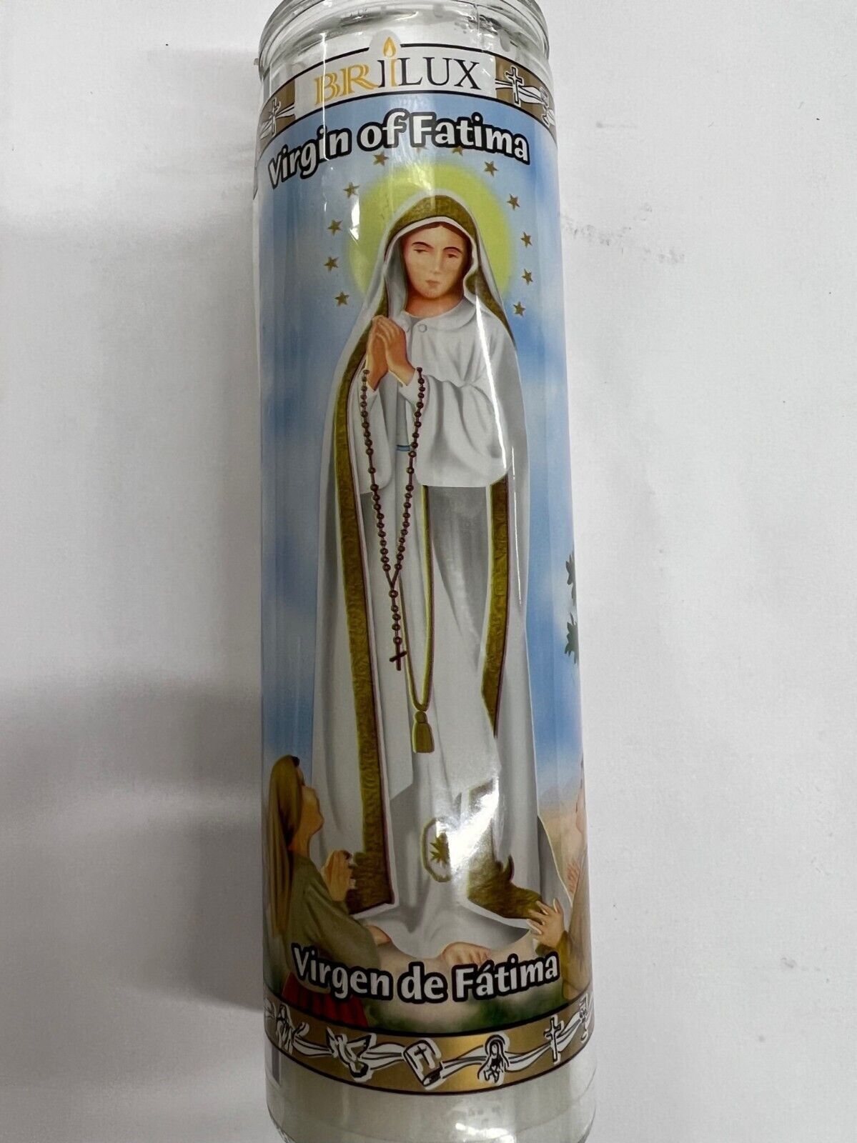 CANDLE BRILUX VIRGEN DE FATIMA  12 CT
