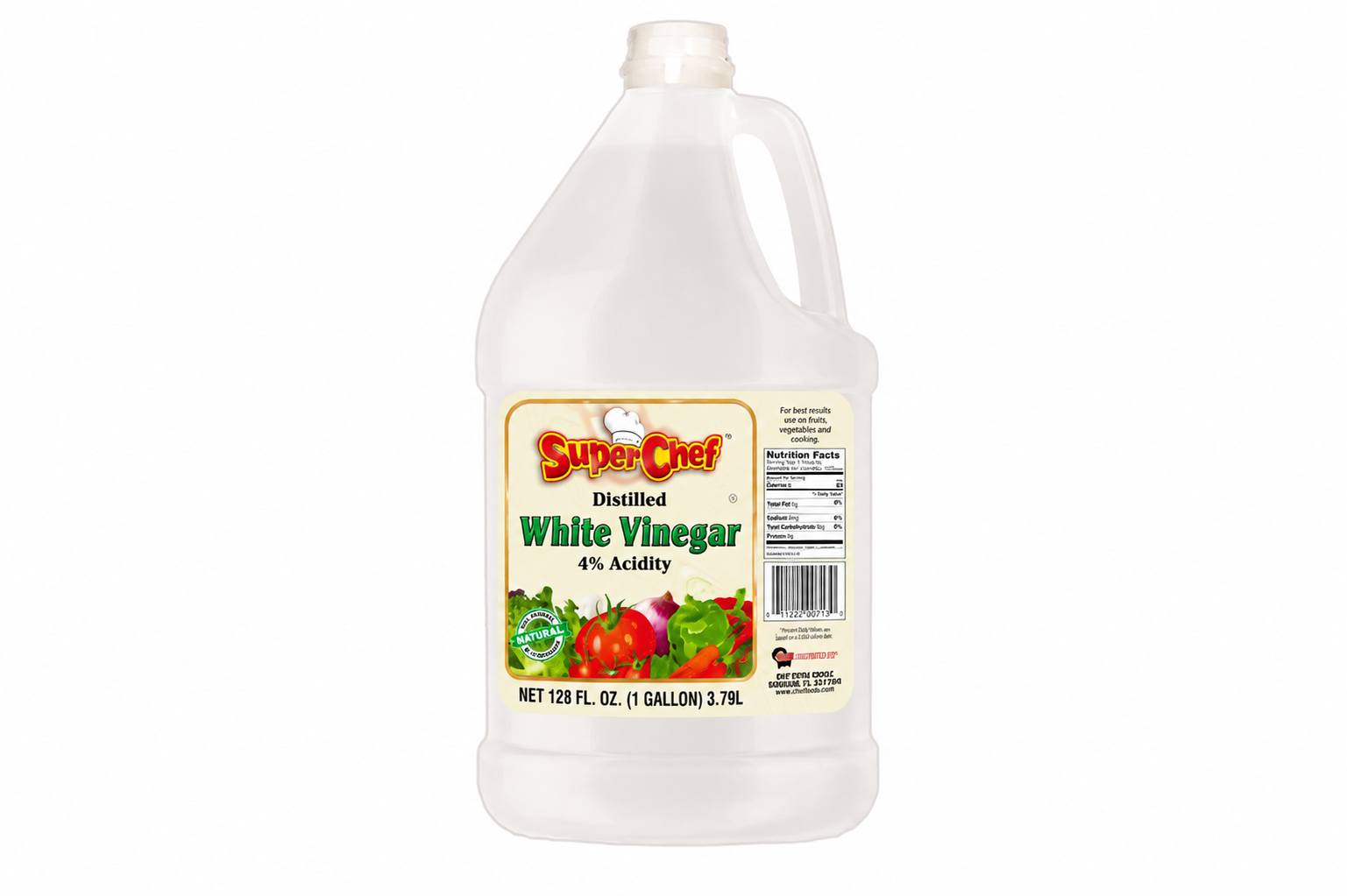 FS WHITE VINEGAR 4% SUPER CHEF 4/1 GL