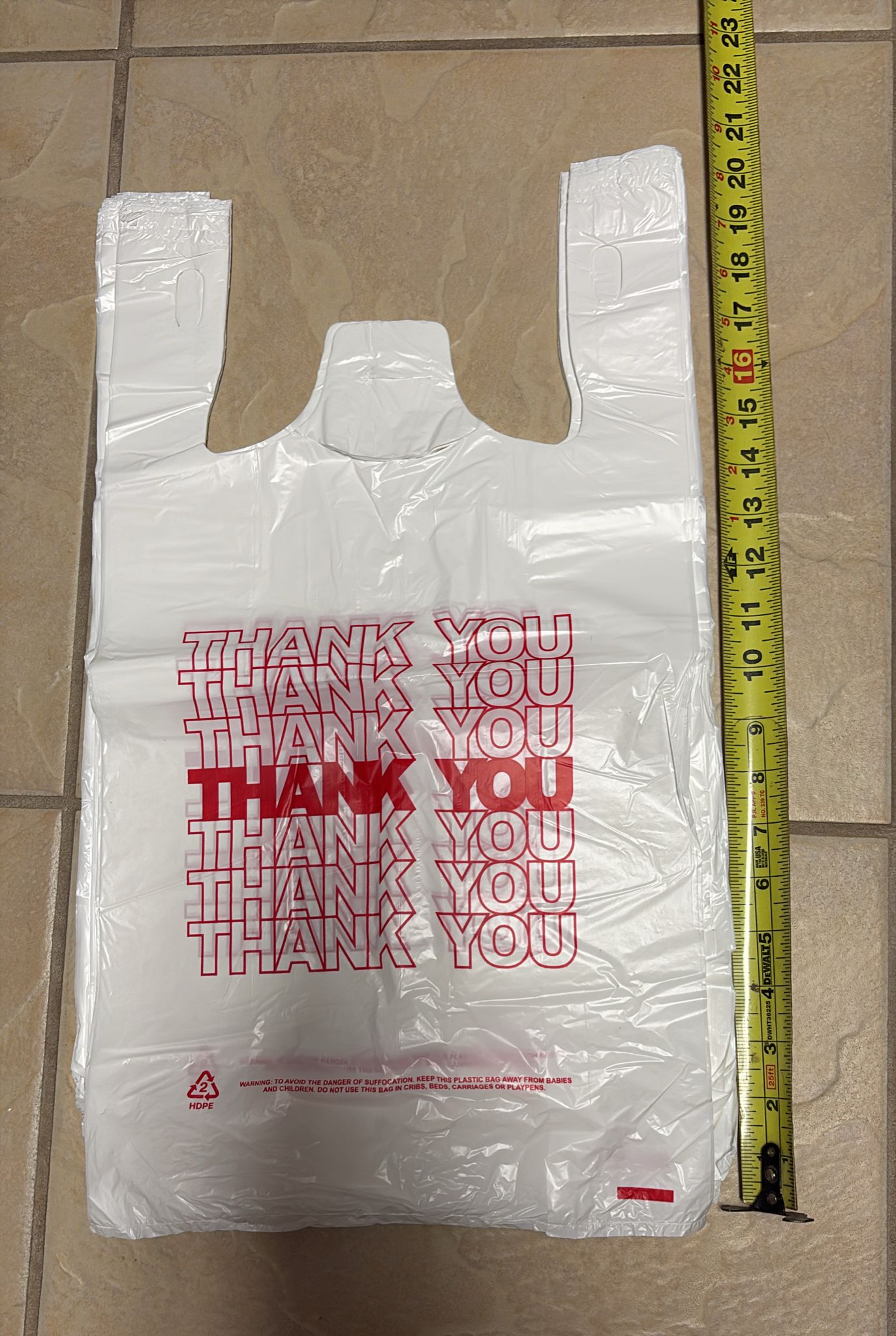 FS WHITE THANK YOU BAGS 1/6 (1000)