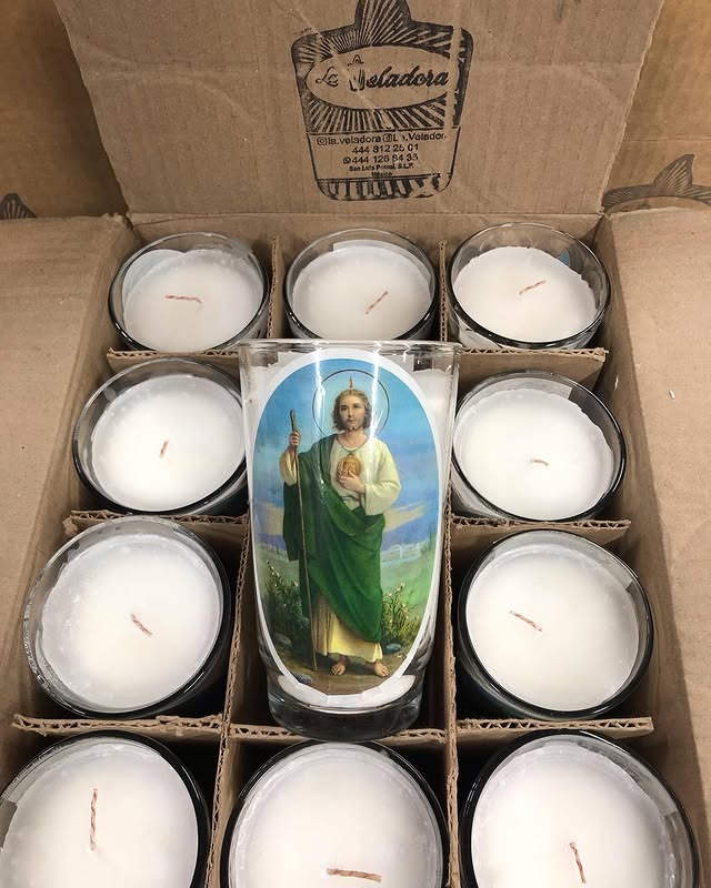 CANDLE CLASICA SAN JUDAS TADEO CRISTAL12 CT