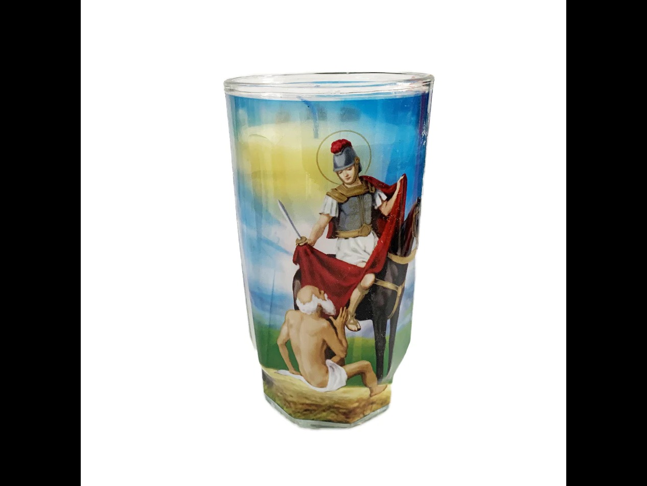 CANDLE CLASICA SAN MARTIN CABALLERO CRISTAL 12 CT