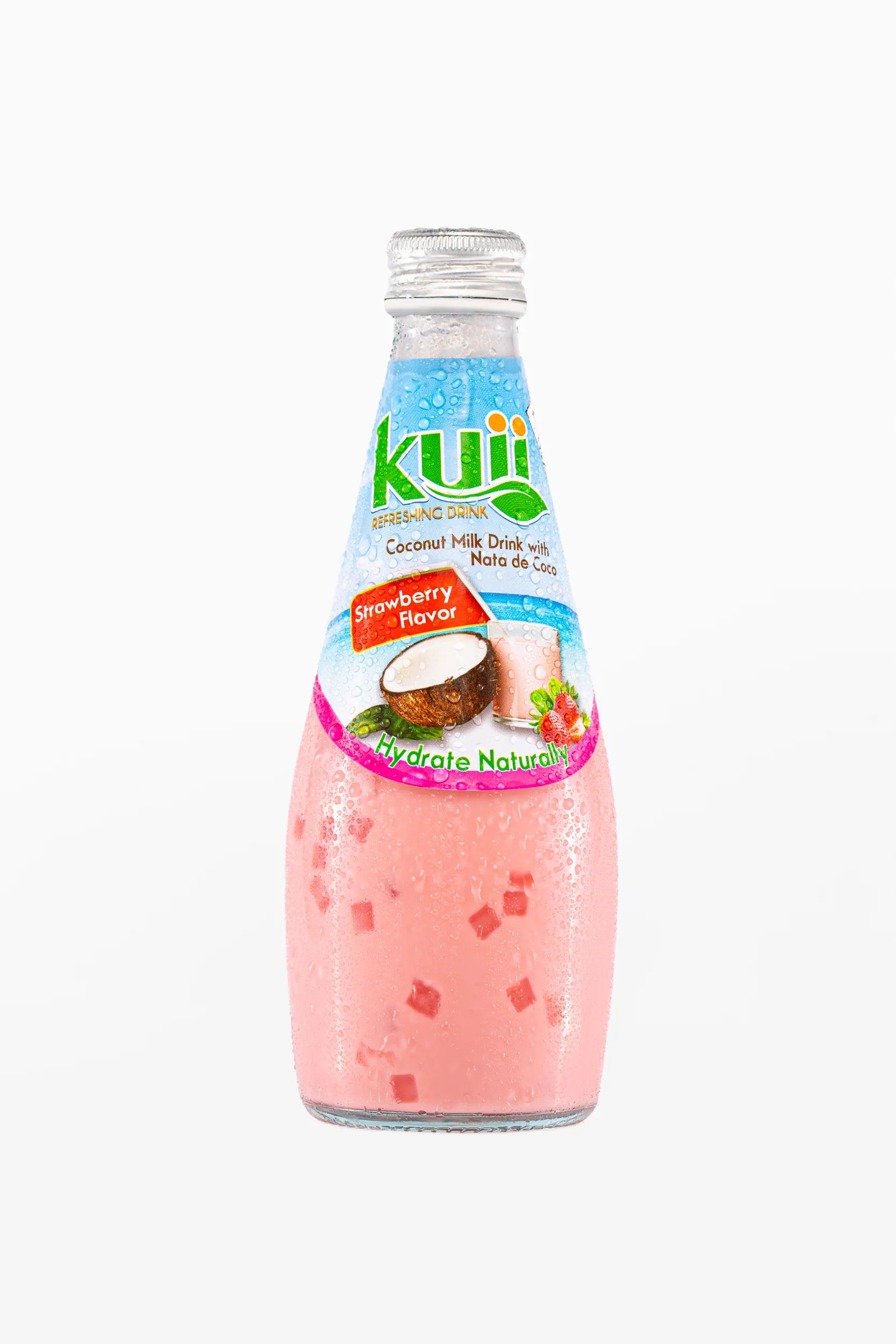 KUII NATA DE COCO SRTRAWBERRY 12/290ML