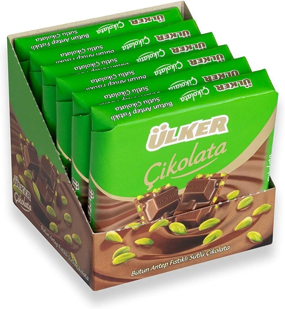 CCH ULKER CIKOLATA PISTACHO FILLED MILK CHOCOLATE WITH CRISPY 1/6 UNITS