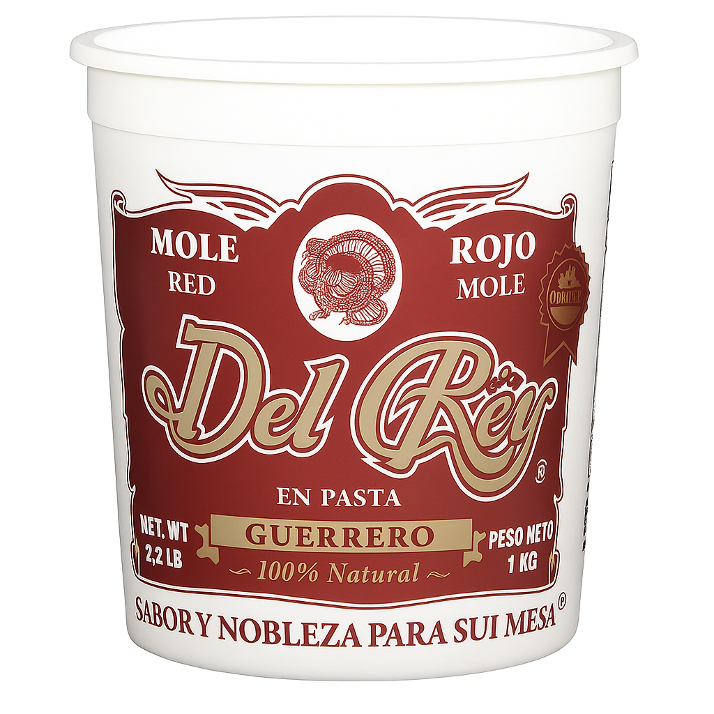DON REY MOLE ROJO TELOLOAPAN 22LB CUBETA