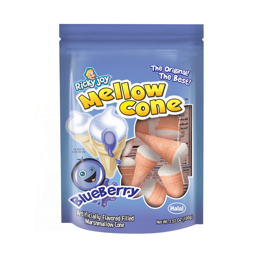RICKY JOY MELLOW CONE BLUEBERRY FLAVOR 18/3.53 OZ