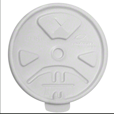 FS (L16STL) 16 OZ CUP LID LIFT/LOCK STRWSLOT