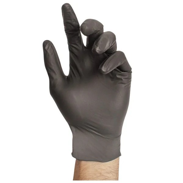 FS (L) NITRILE POWDER FREE GLOVES BLACK
