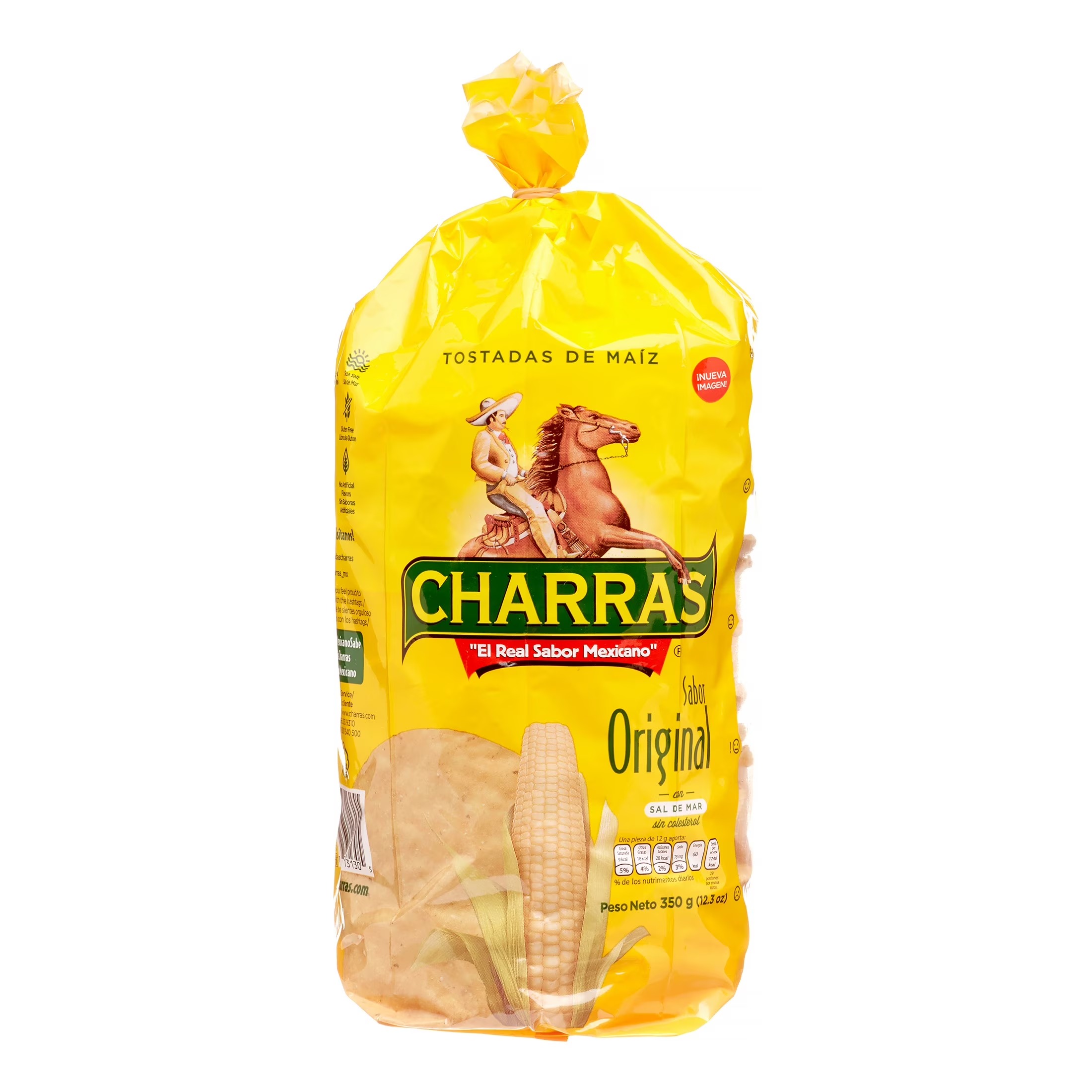 TOSTADAS CHARRAS YELLOW 15/11.46 OZ
