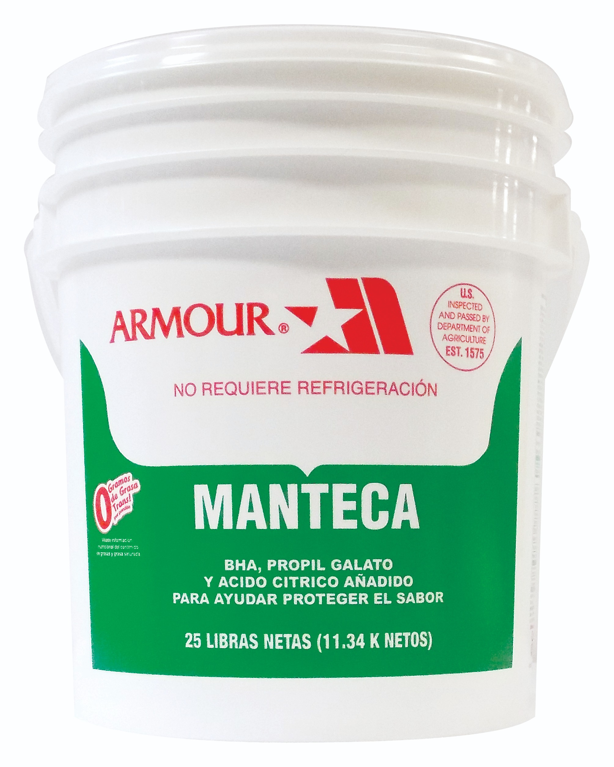 FS MANTECA ARMOUR LARD 25 LBS