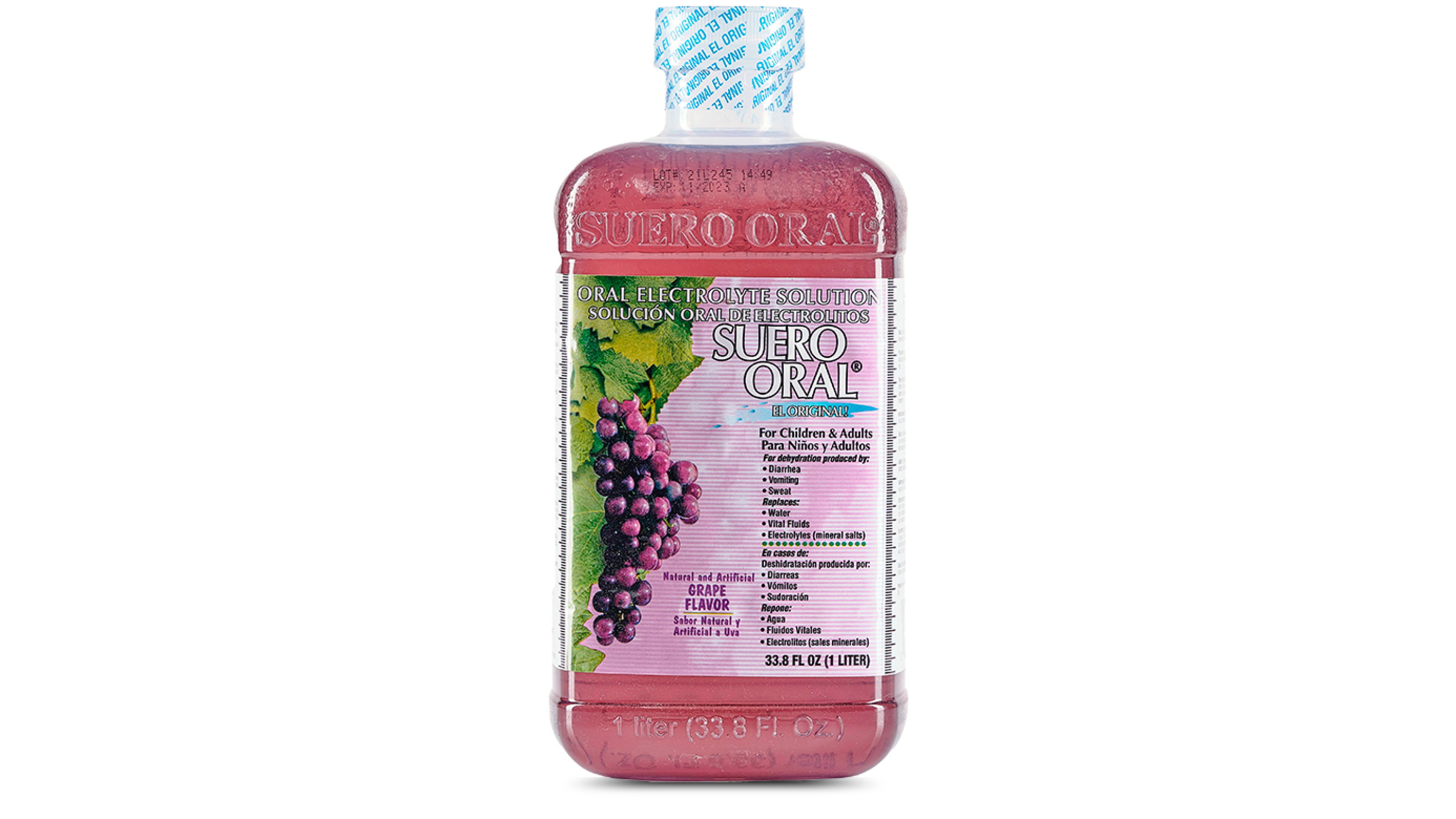 SUERO ORAL GRAPE  8/1 LT