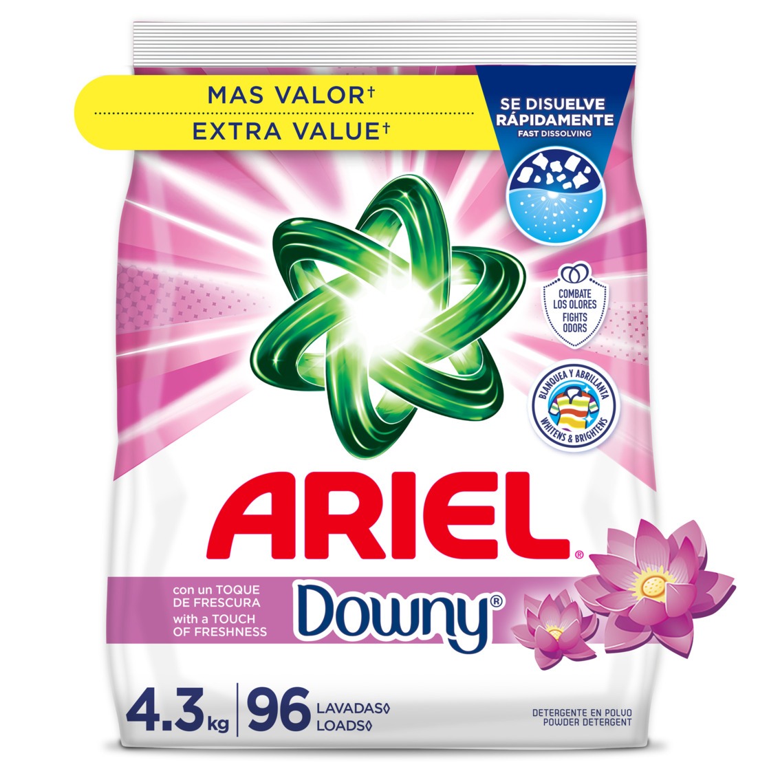 ARIEL DETERGENT  w/DOWNY 2/4.3 KG