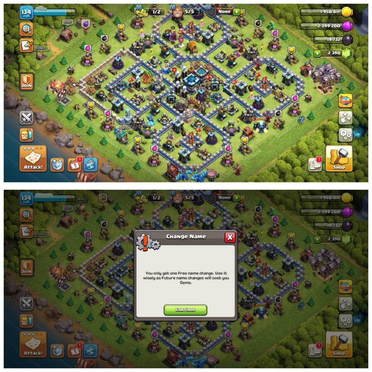 {80% DISCOUNT} TH13 HALF MAX ID⚡️4 EPIC EQUIPMENT⚡️XP-134⚡️HERO 59-36-30-22-14⚡️FREE GEMS NAME CHANGE ⚡️362 CWL MEDALS⚡️MAGIC ITEMS⚡️OP LAB🚚