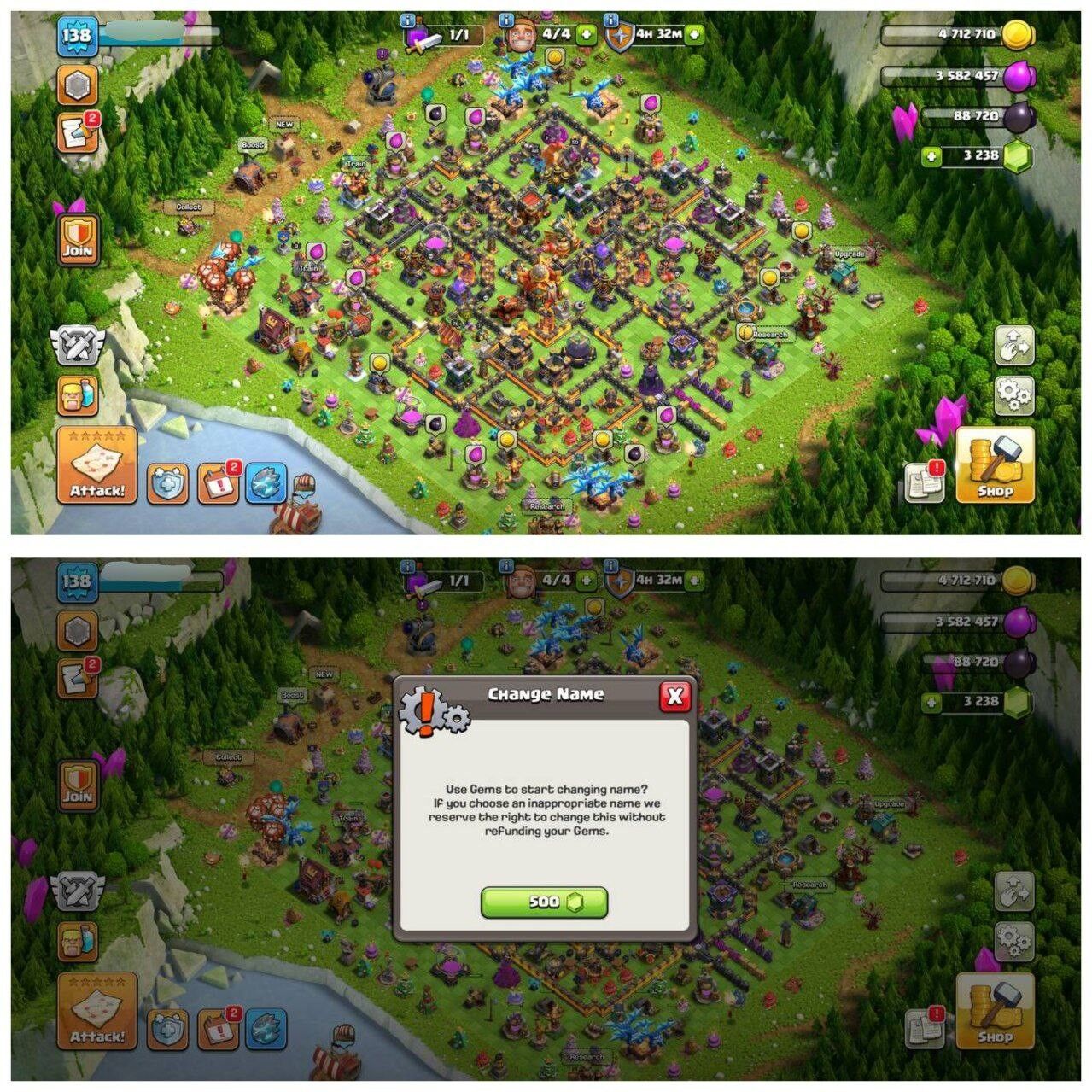 {80% DISCOUNT} TH16 RUSH ID⚡️3 EPIC EQUIPMENT⚡️XP-138⚡️HERO 38-75-48-50-9⚡️500 GEMS NAME CHANGE ⚡️540 CWL MEDALS⚡️ MAGIC ITEMS⚡️OP LAB