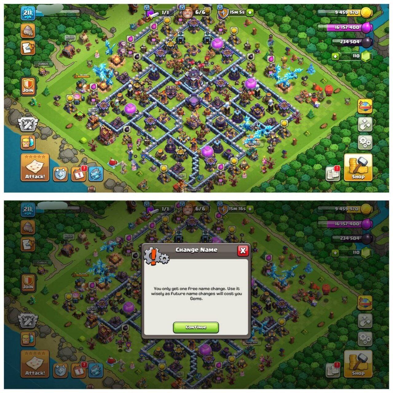 {70% DISCOUNT} TH15 HALF MAX ⚡️8 EPIC EQUIPMENT⚡️XP-211⚡️HERO 66-70-45-50-20⚡️FREE GEMS NAME CHANGE⚡️MAGIC ITEMS⚡️OP LAB