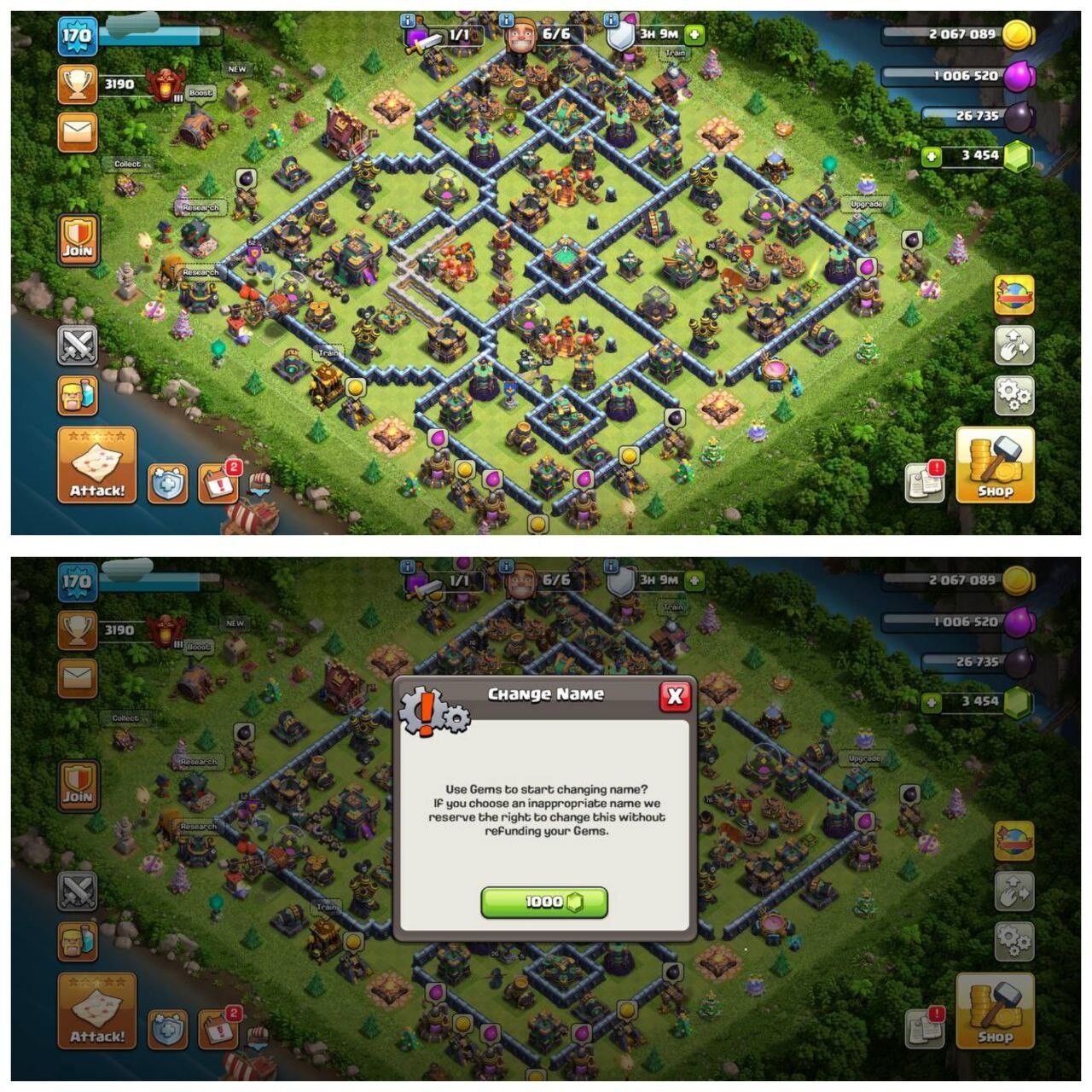 {65% DISCOUNT} TH14 SEMI MAX ⚡️7 EPIC EQUIPMENT⚡️XP-170⚡️HERO 76-76-50-52-26⚡️1000 GEMS NAME CHANGE⚡️MAGIC ITEMS⚡️OP LAB