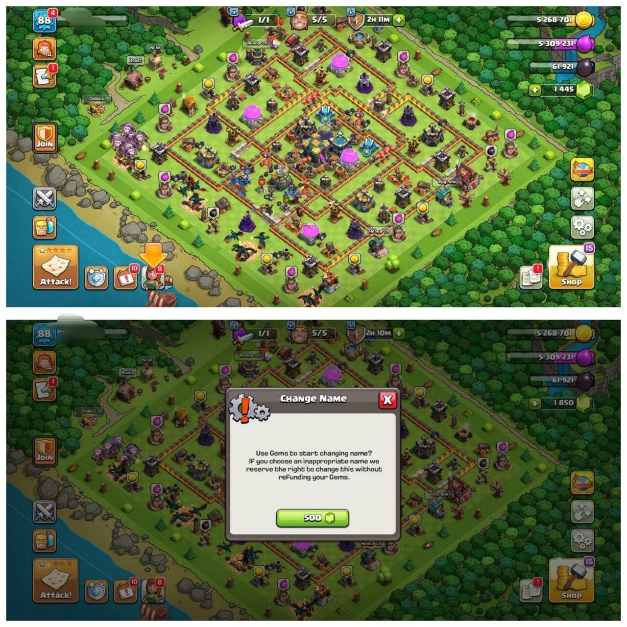 {60% DISCOUNT} TH14 RUSH ID ⚡️4 EPIC EQUIPMENT⚡️XP-88⚡️HERO 38-36-29-20-13⚡️500 GEMS NAME CHANGE⚡️MAGIC ITEMS⚡️ OP LAB⚡️🚚