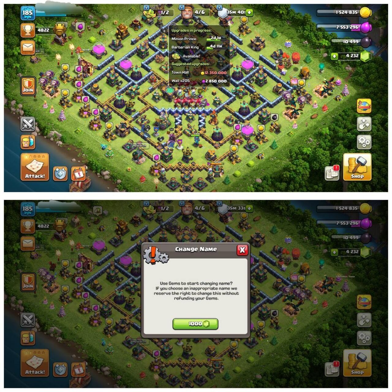 {75% DISCOUNT} TH14 SEMI MAX ⚡️10 EPIC EQUIPMENT⚡️XP-185⚡️HERO 78-80-56-55-30⚡️1000 GEMS NAME CHANGE⚡️MAGIC ITEMS⚡️512 CWL MEDALS⚡️ OP LAB⚡️🚚